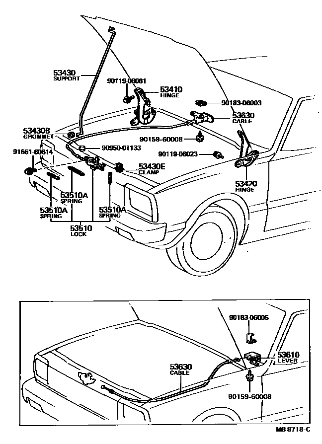 5303 — HOOD LOCK & HINGE