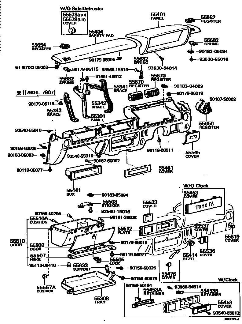 5501 — INSTRUMENT PANEL & GLOVE COMPARTMENT