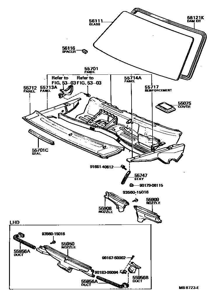 5503 — COWL PANEL & WINDSHIELD GLASS