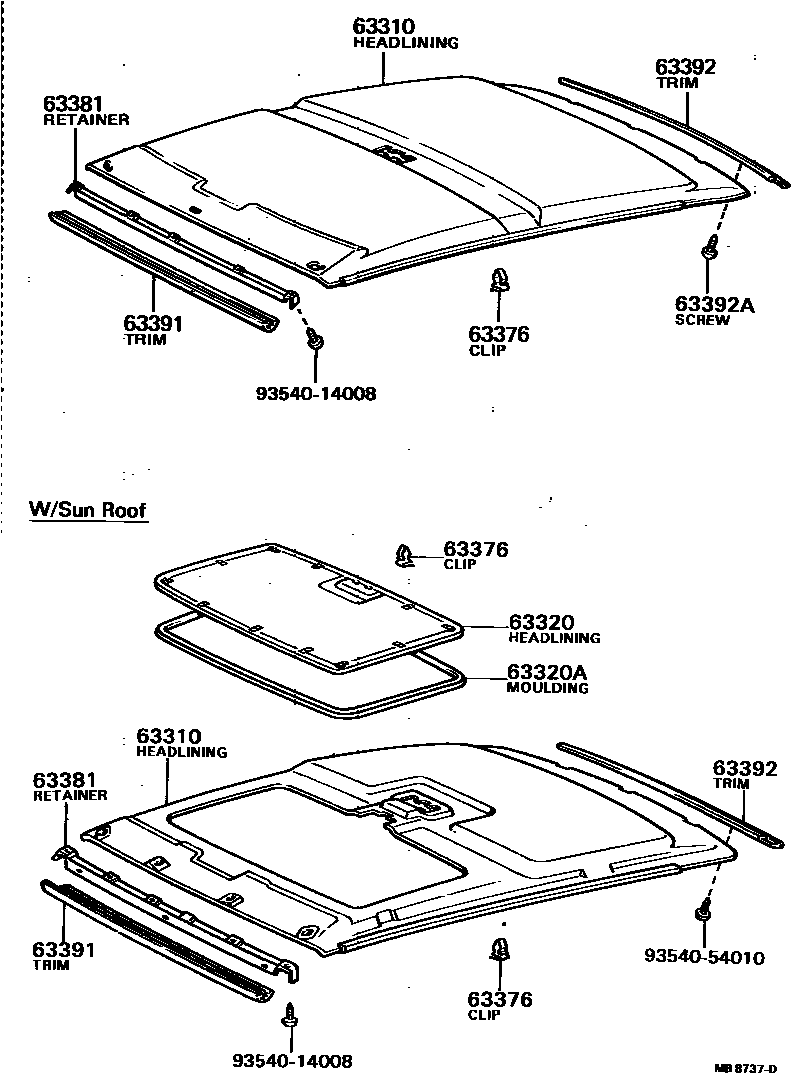 6402 — ROOF HEADLINING & SILENCER PAD