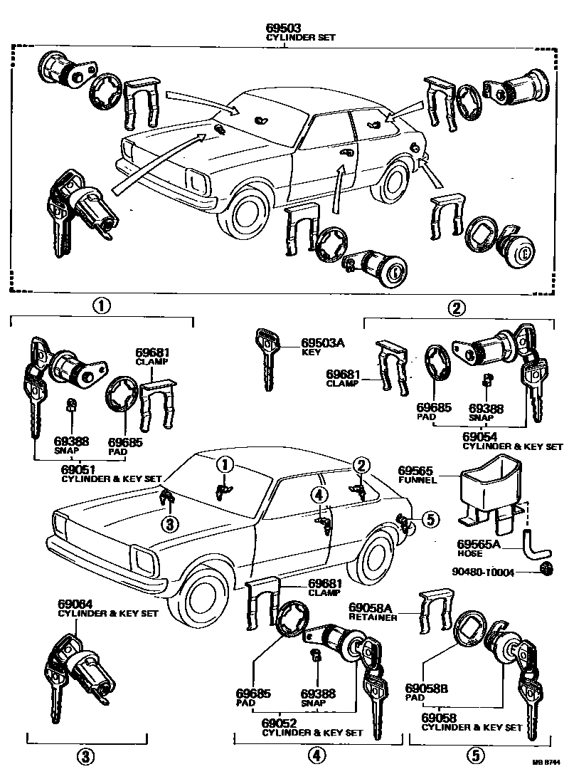 6712 — LOCK CYLINDER SET