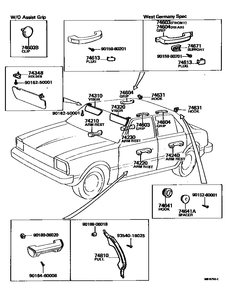 7401 — ARMREST & VISOR