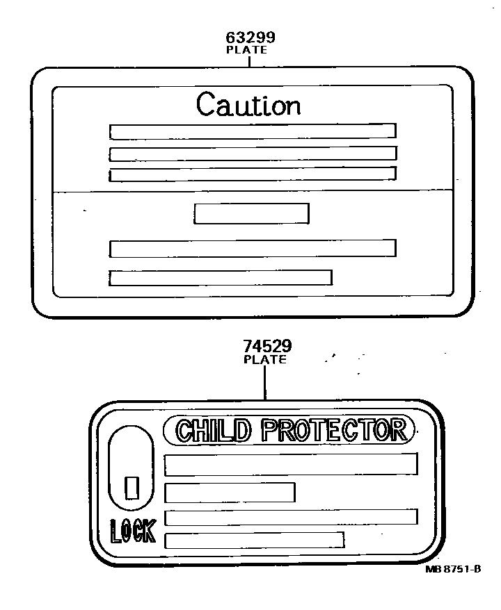 7403 — CAUTION PLATE (EXTERIOR & INTERIOR)
