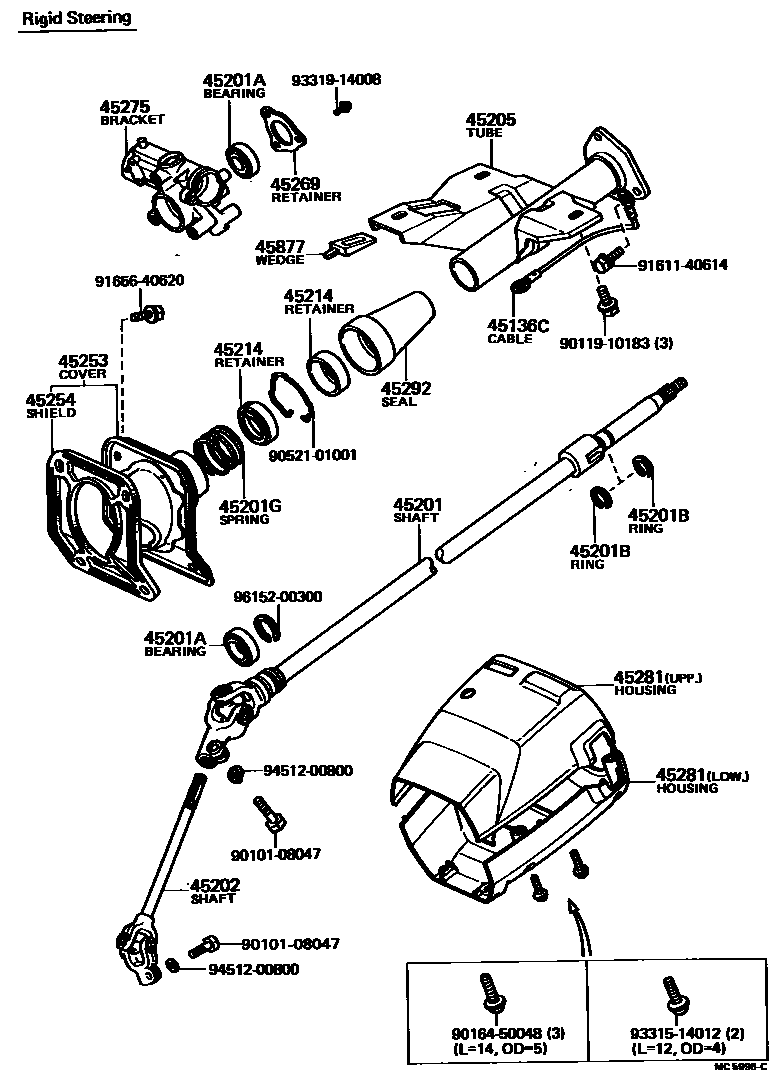 4501 — STEERING COLUMN & SHAFT