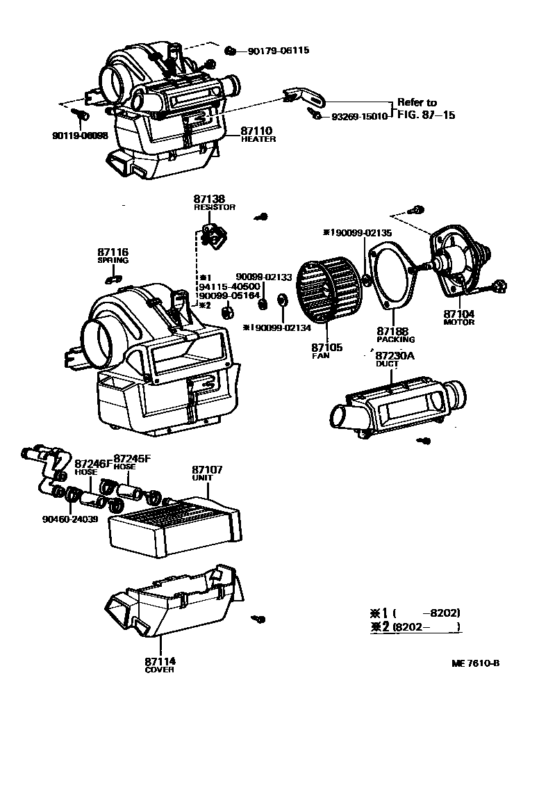 8712 — HEATING & AIR CONDITIONING - HEATER UNIT & BLOWER