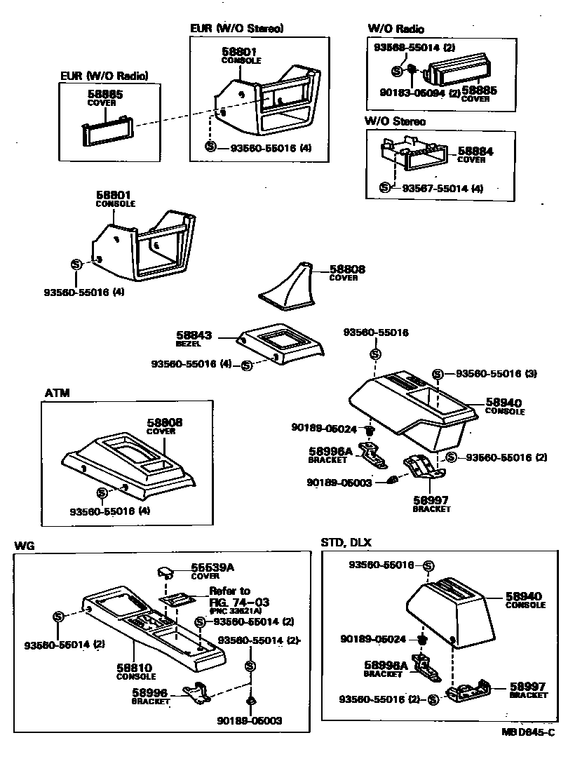 5806 — CONSOLE BOX & BRACKET
