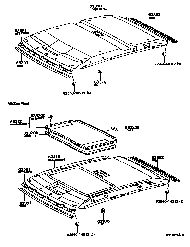 6402 — ROOF HEADLINING & SILENCER PAD