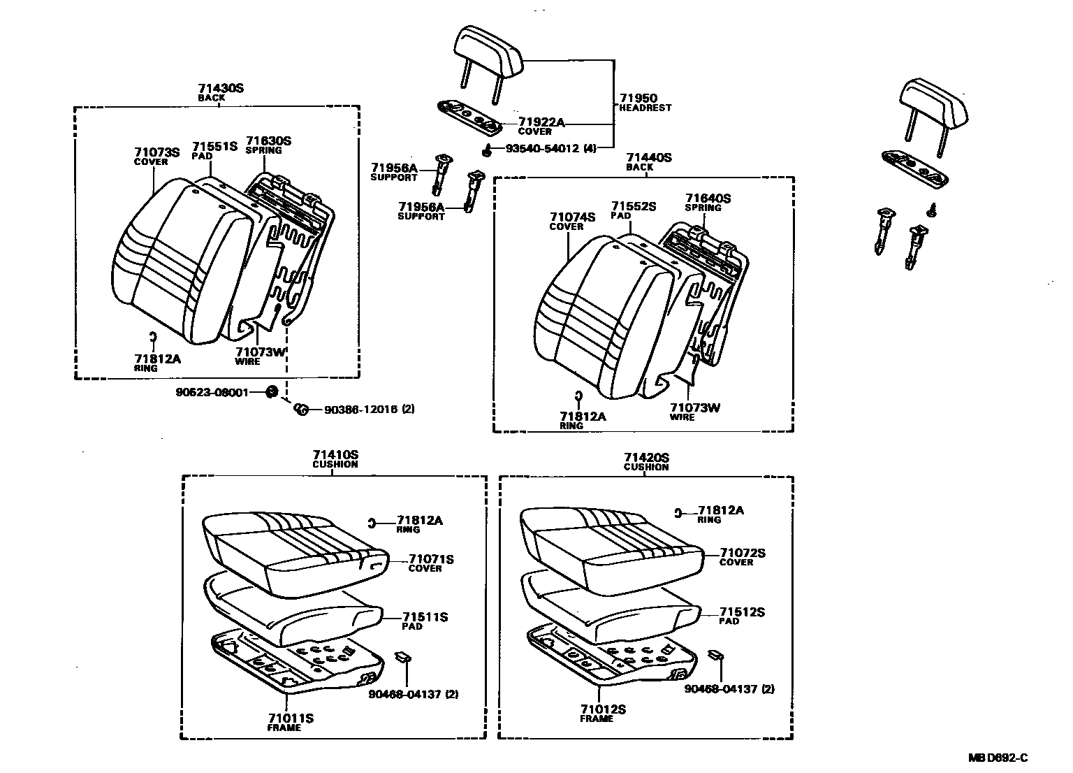7101 — FRONT SEAT & SEAT TRACK
