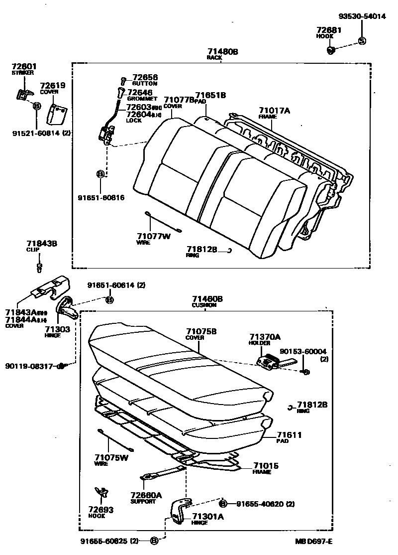 7102 — REAR SEAT & SEAT TRACK