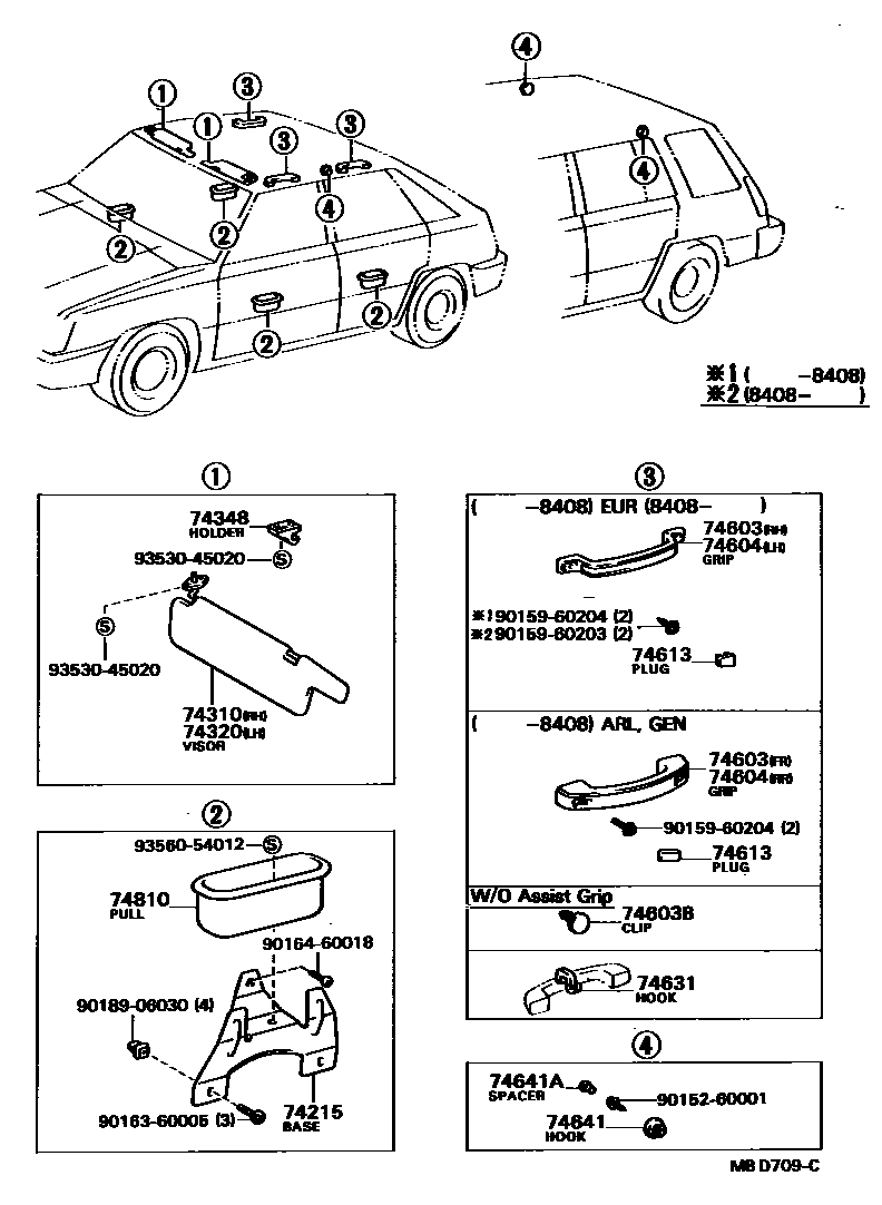 7401 — ARMREST & VISOR