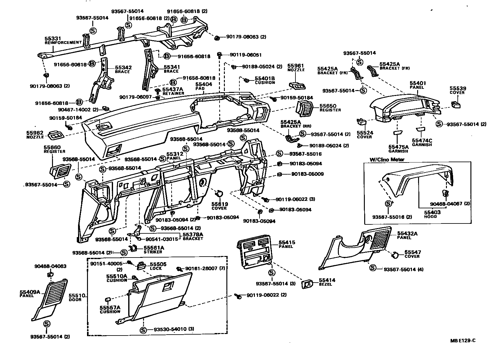 5501 — INSTRUMENT PANEL & GLOVE COMPARTMENT