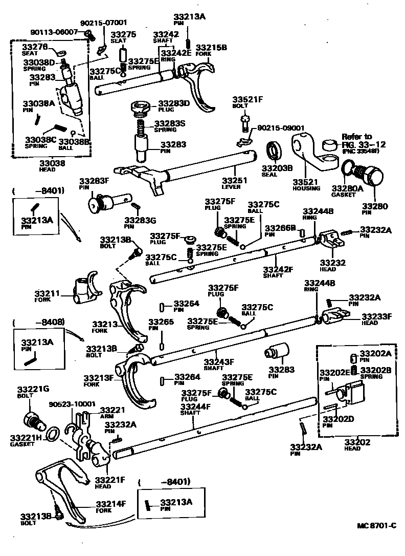 3307 — GEAR SHIFT FORK & LEVER SHAFT (MTM)
