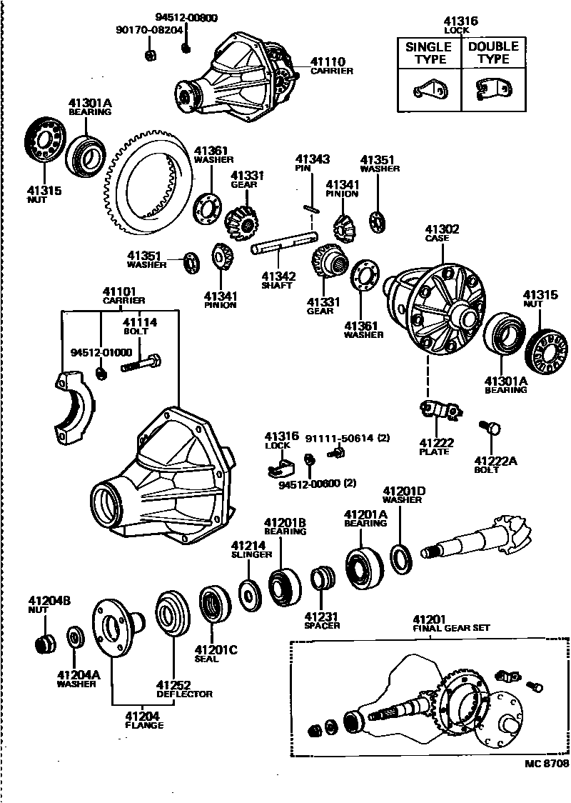 4101 — REAR AXLE HOUSING & DIFFERENTIAL