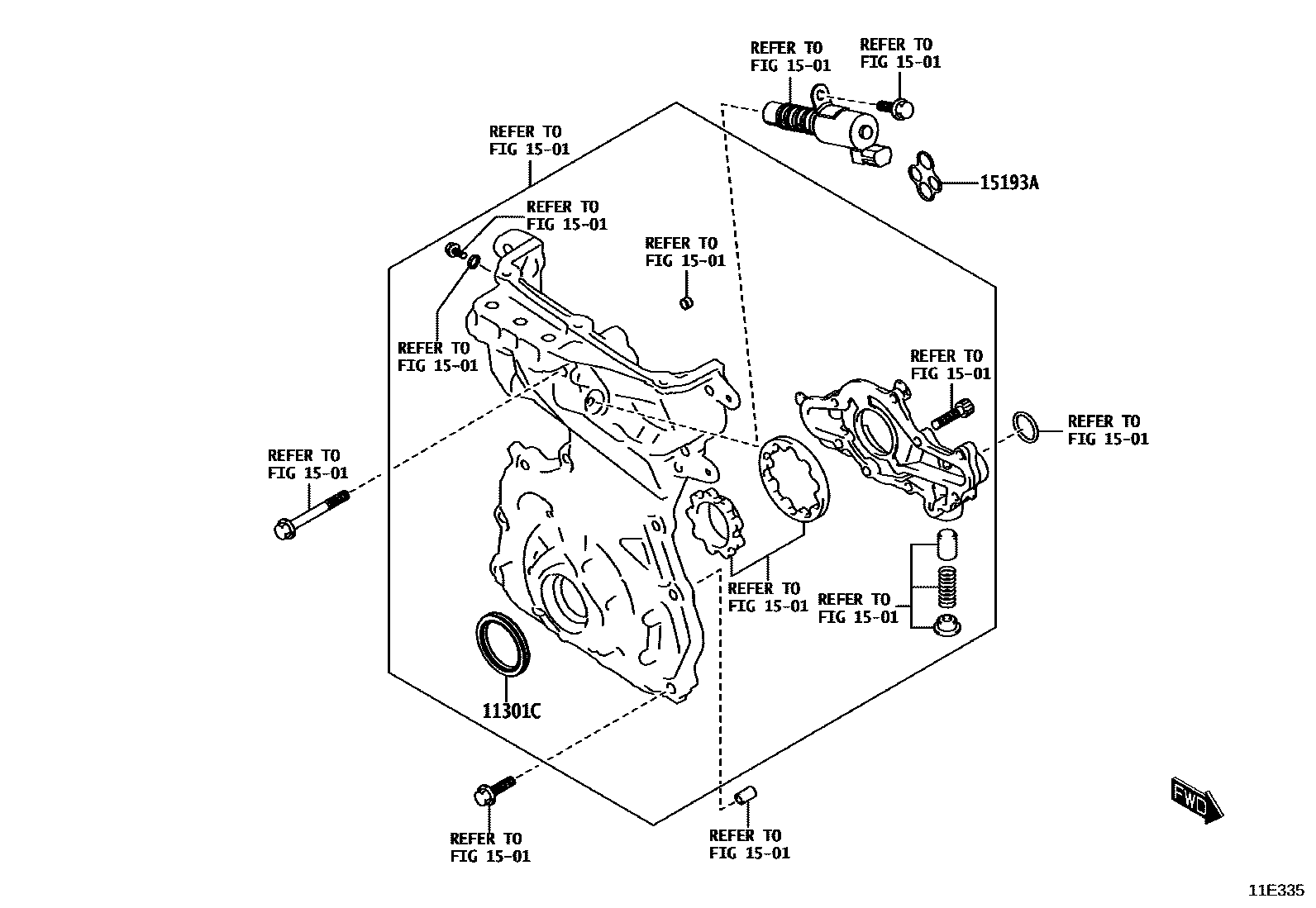 1106 — TIMING GEAR COVER & REAR END PLATE