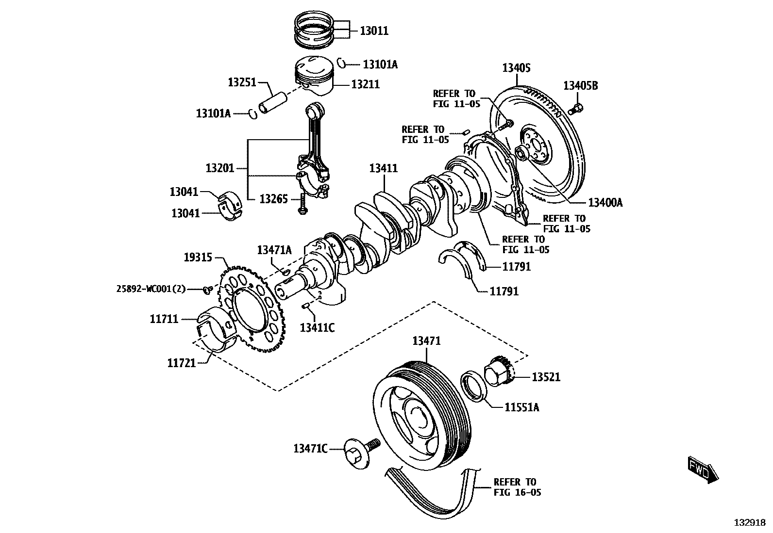 1301 — CRANKSHAFT & PISTON