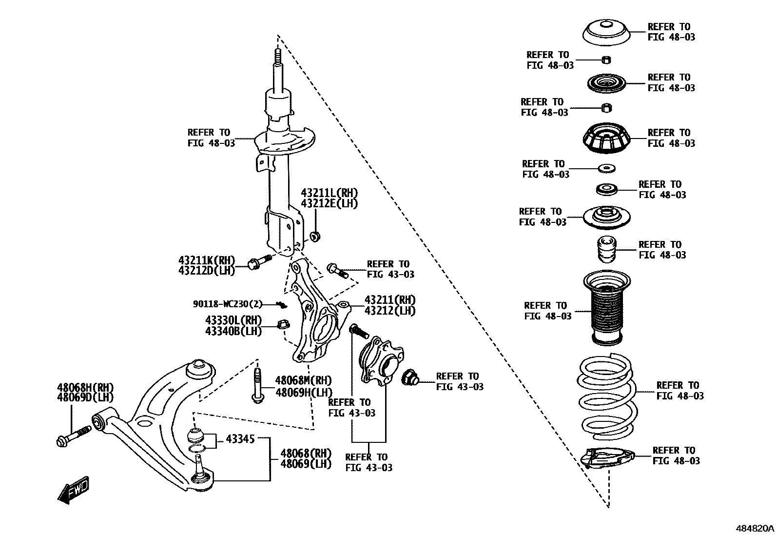 4802 — FRONT AXLE ARM & STEERING KNUCKLE