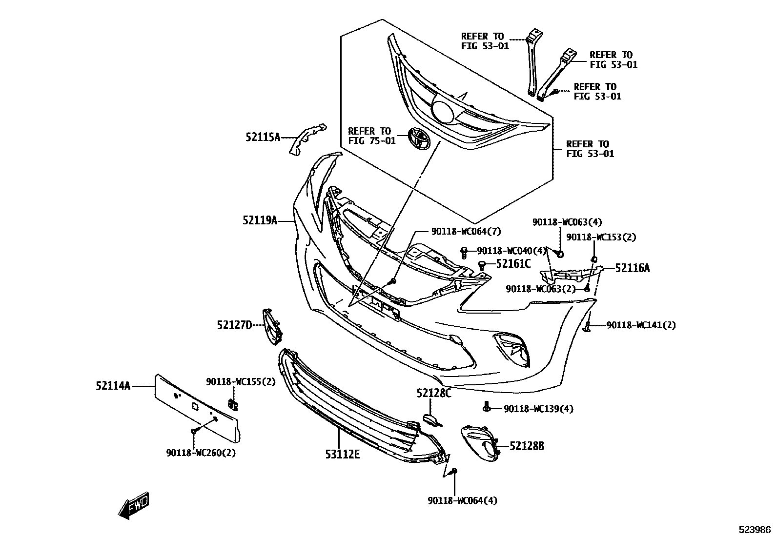 5201 — FRONT BUMPER & BUMPER STAY