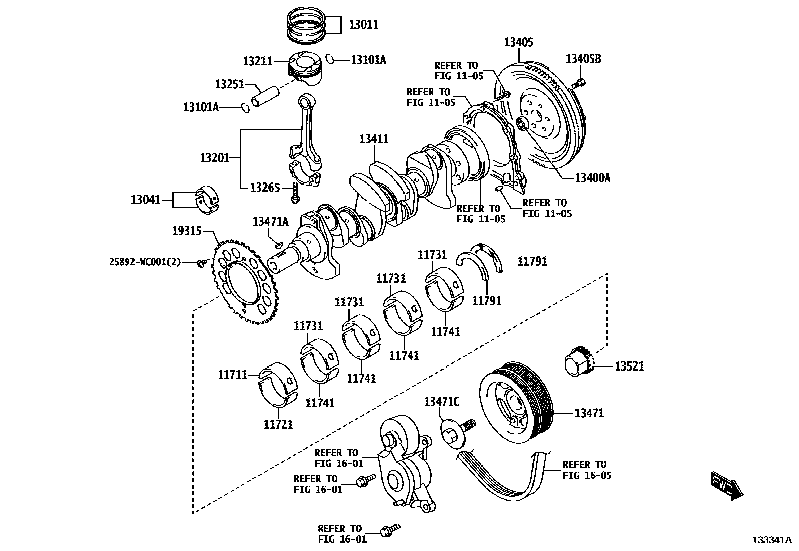1301 — CRANKSHAFT & PISTON