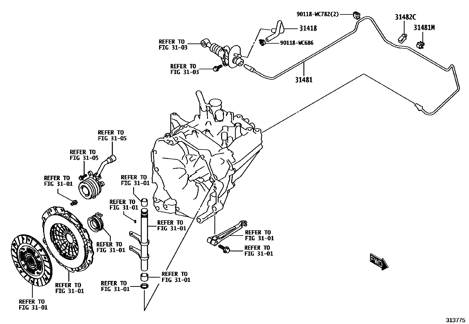 3102 — CLUTCH PEDAL & FLEXIBLE HOSE