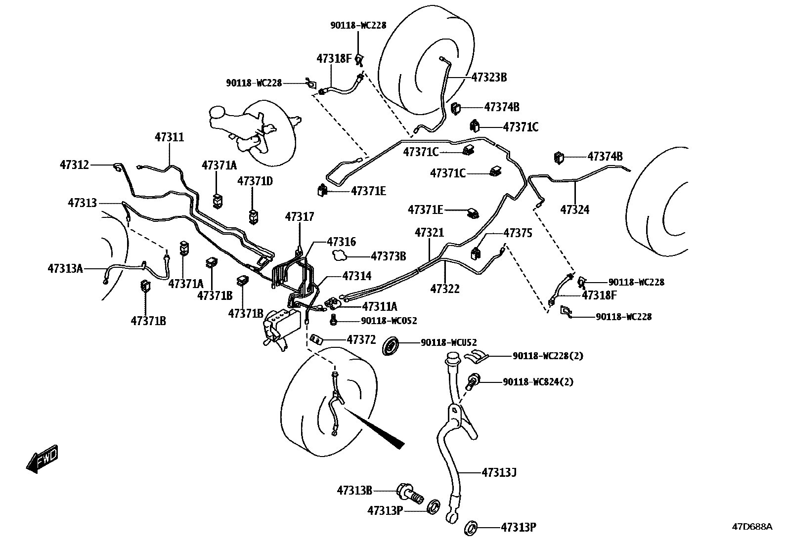4708 — BRAKE TUBE & CLAMP