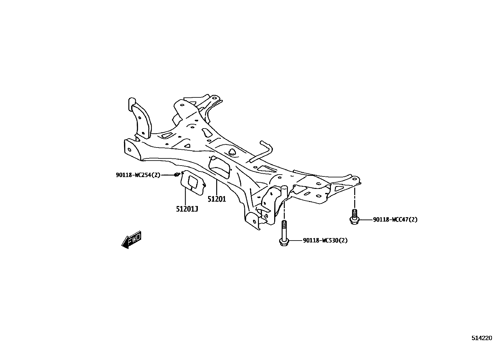 5102 — SUSPENSION CROSSMEMBER & UNDER COVER