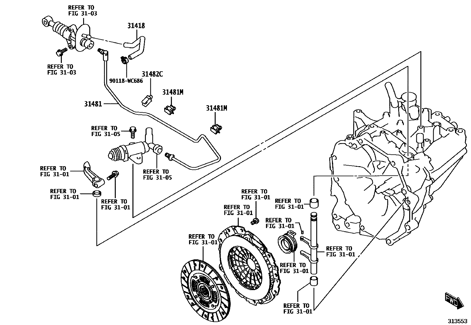 3102 — CLUTCH PEDAL & FLEXIBLE HOSE