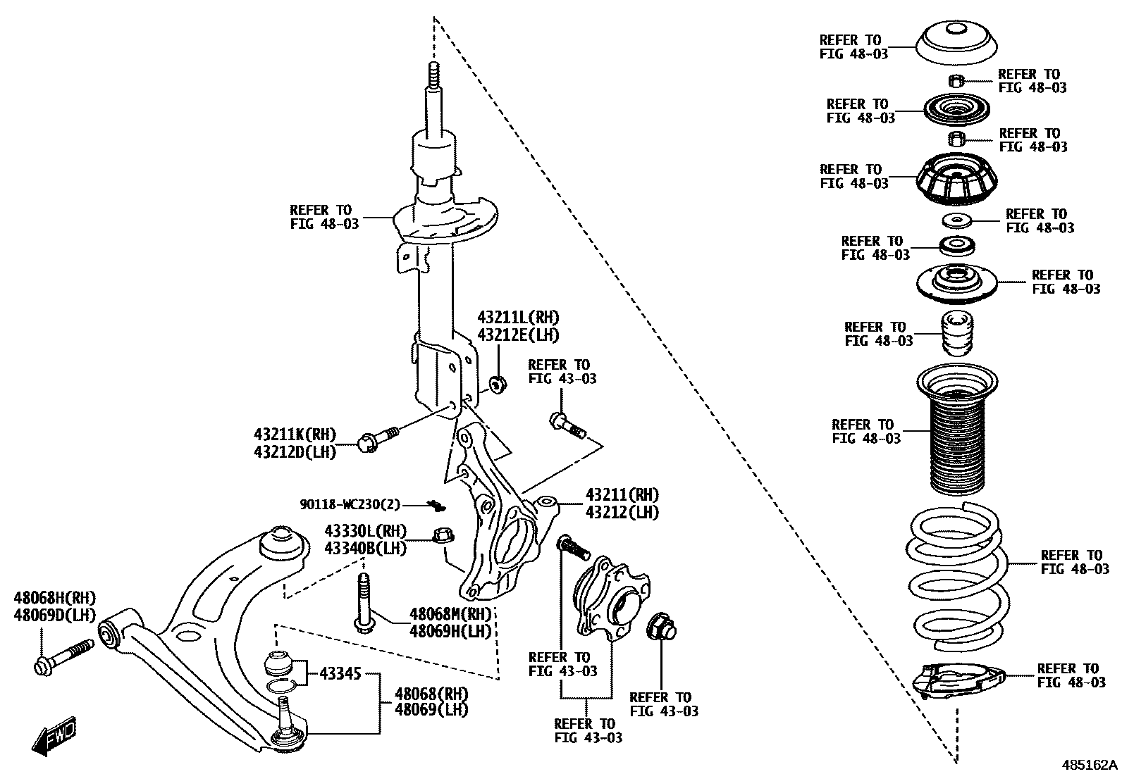 4802 — FRONT AXLE ARM & STEERING KNUCKLE