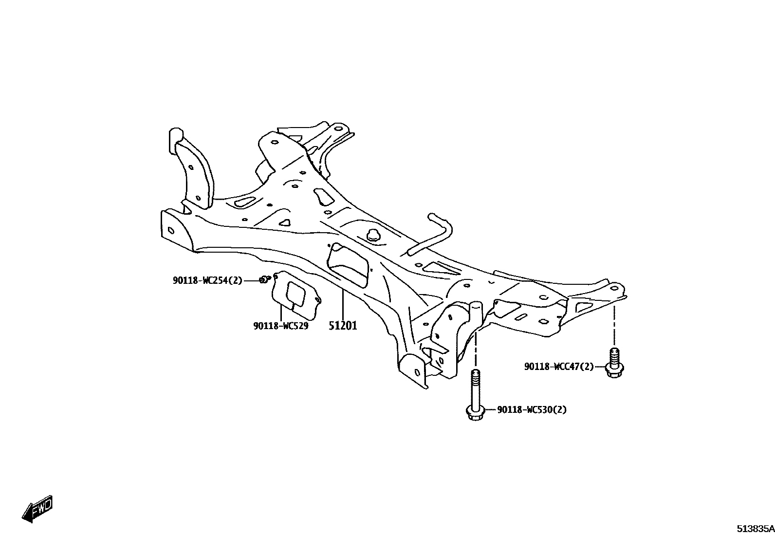 5102 — SUSPENSION CROSSMEMBER & UNDER COVER