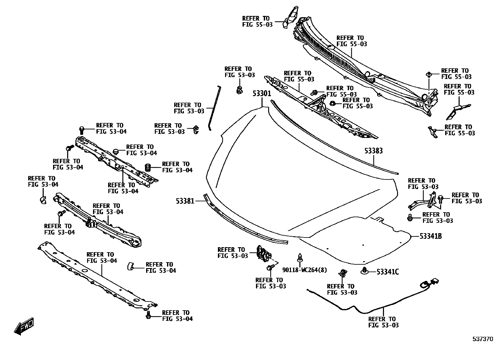 5302 — HOOD & FRONT FENDER