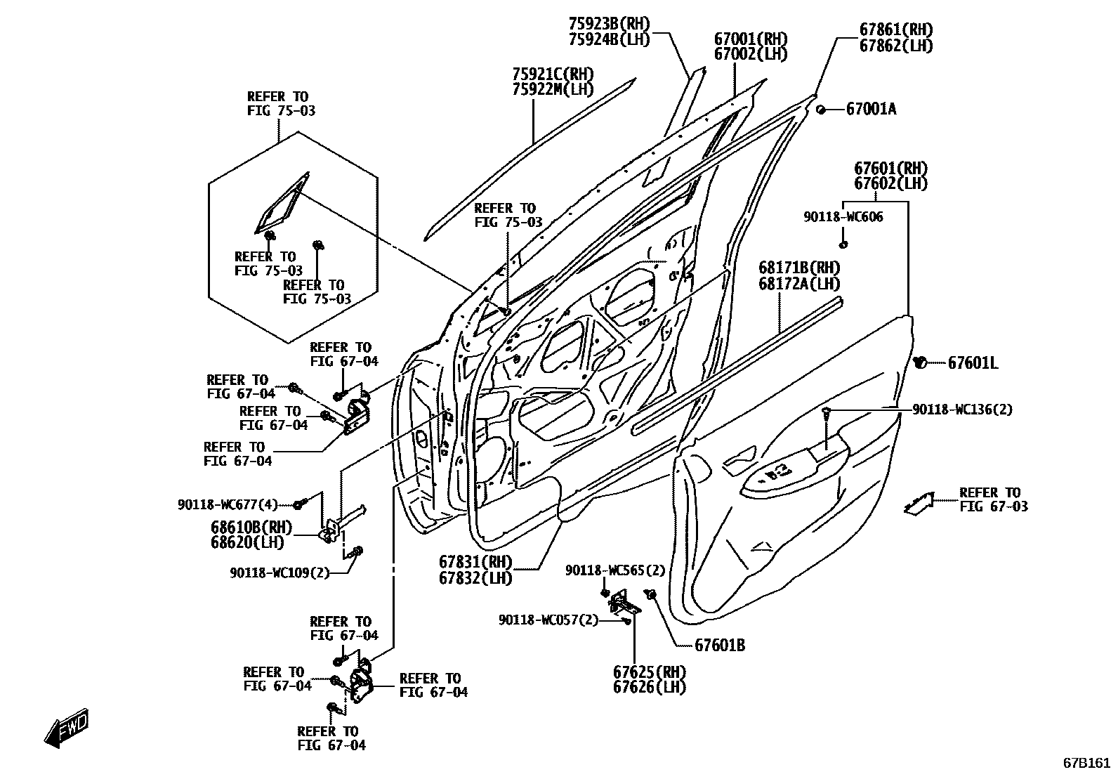 6701 — FRONT DOOR PANEL & GLASS