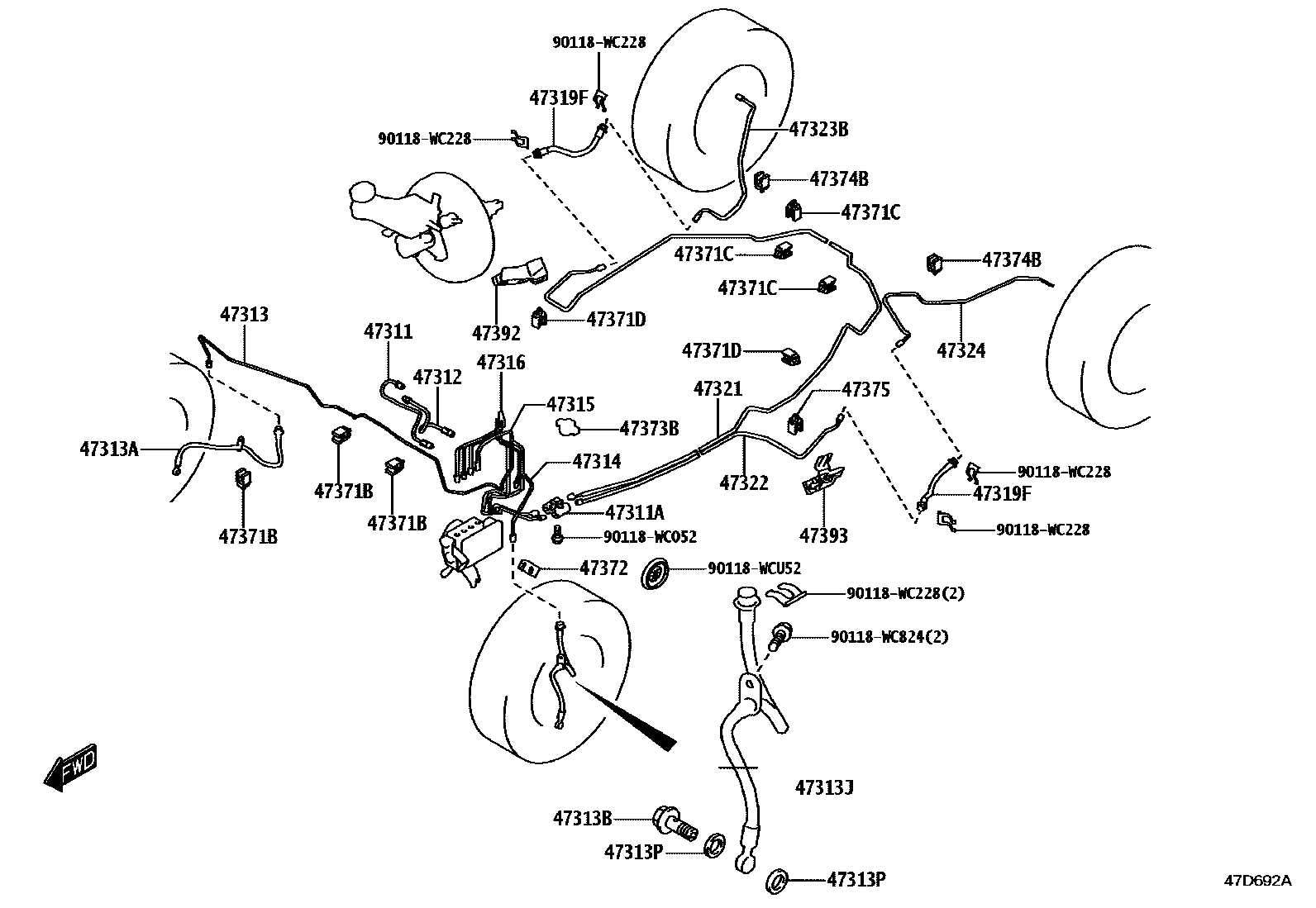 4708 — BRAKE TUBE & CLAMP