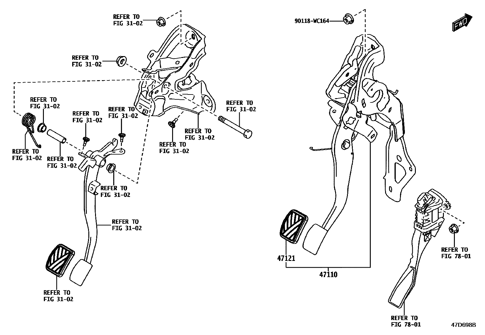 4701 — BRAKE PEDAL & BRACKET