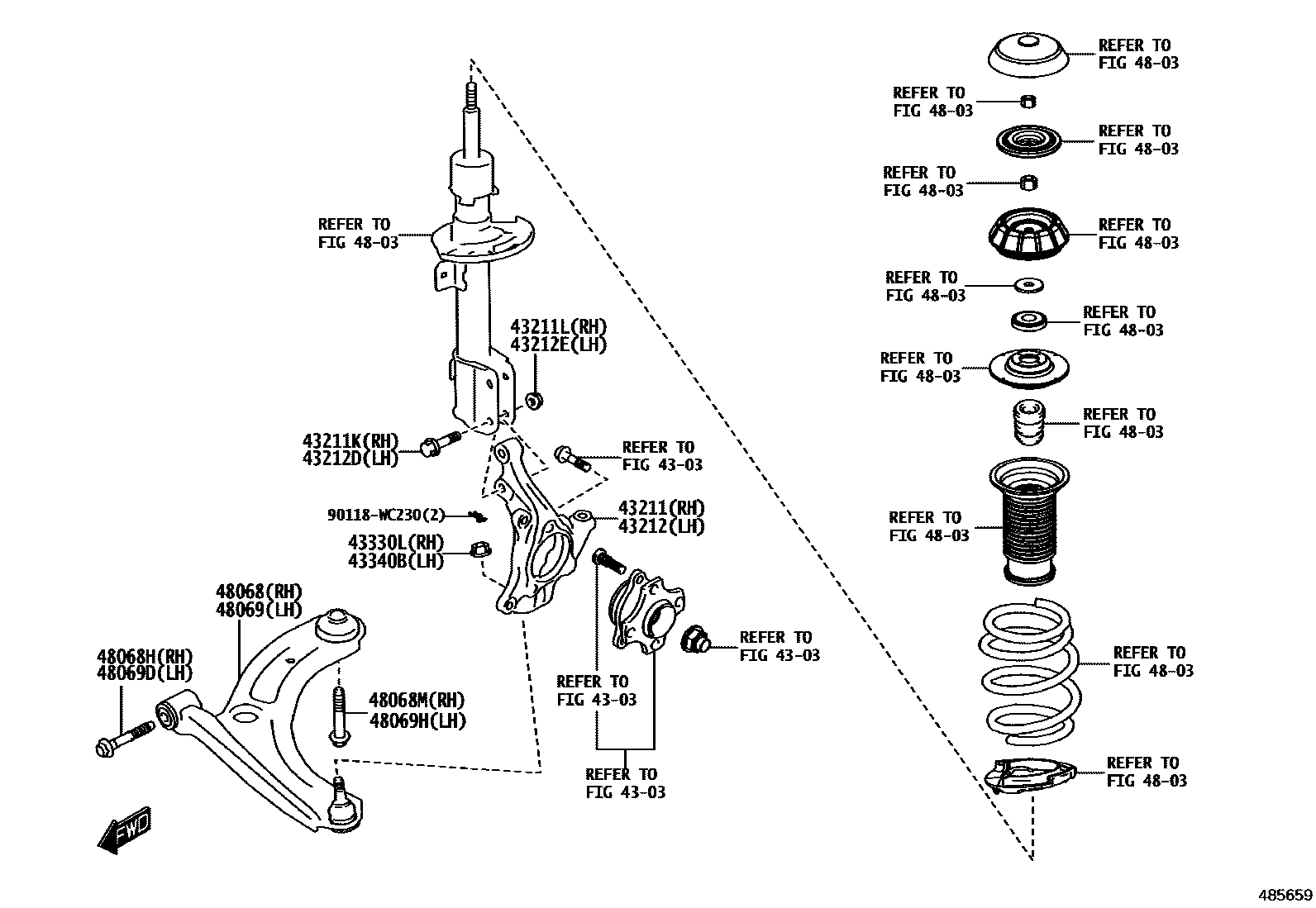 4802 — FRONT AXLE ARM & STEERING KNUCKLE