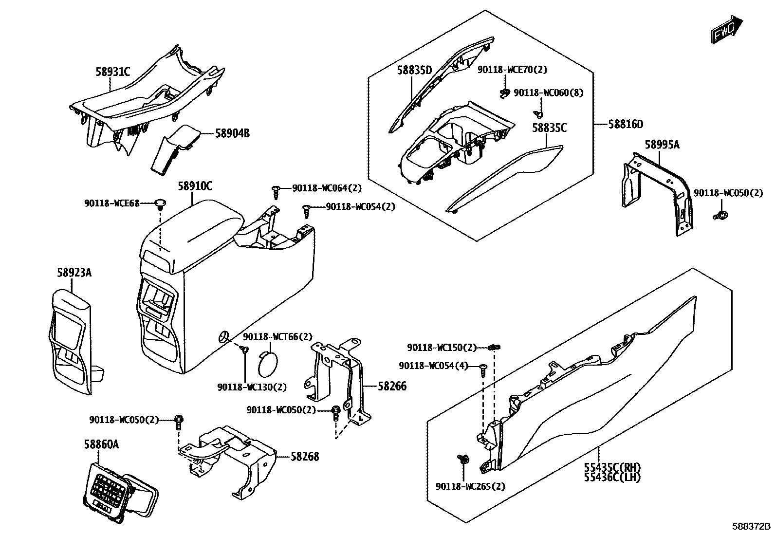 5806 — CONSOLE BOX & BRACKET