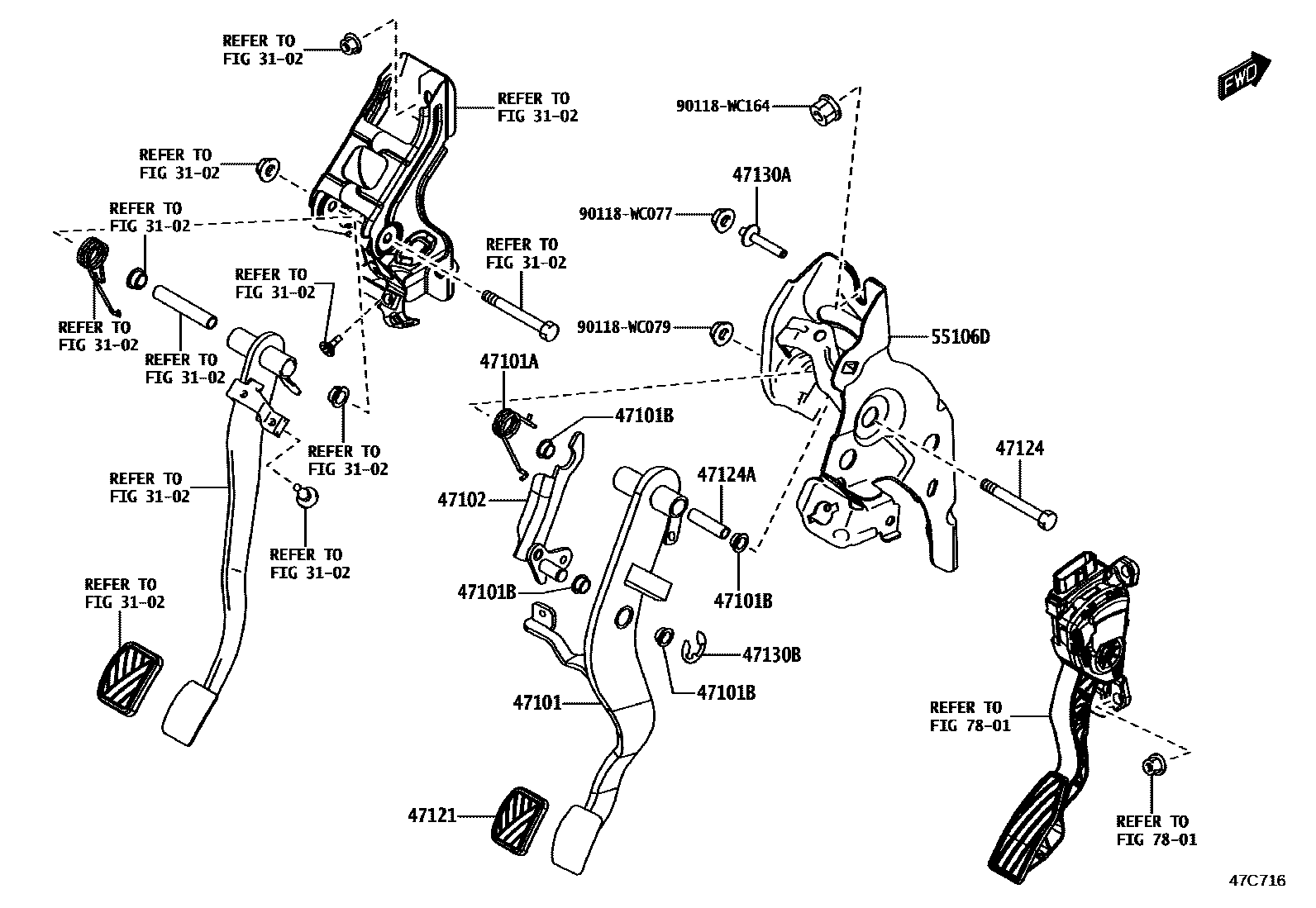 4701 — BRAKE PEDAL & BRACKET