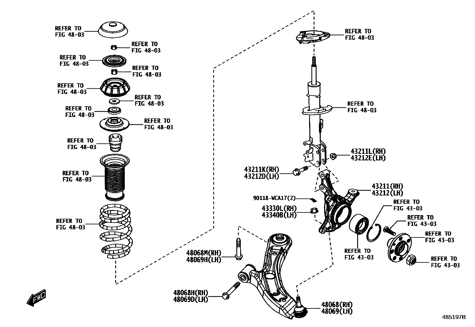 4802 — FRONT AXLE ARM & STEERING KNUCKLE