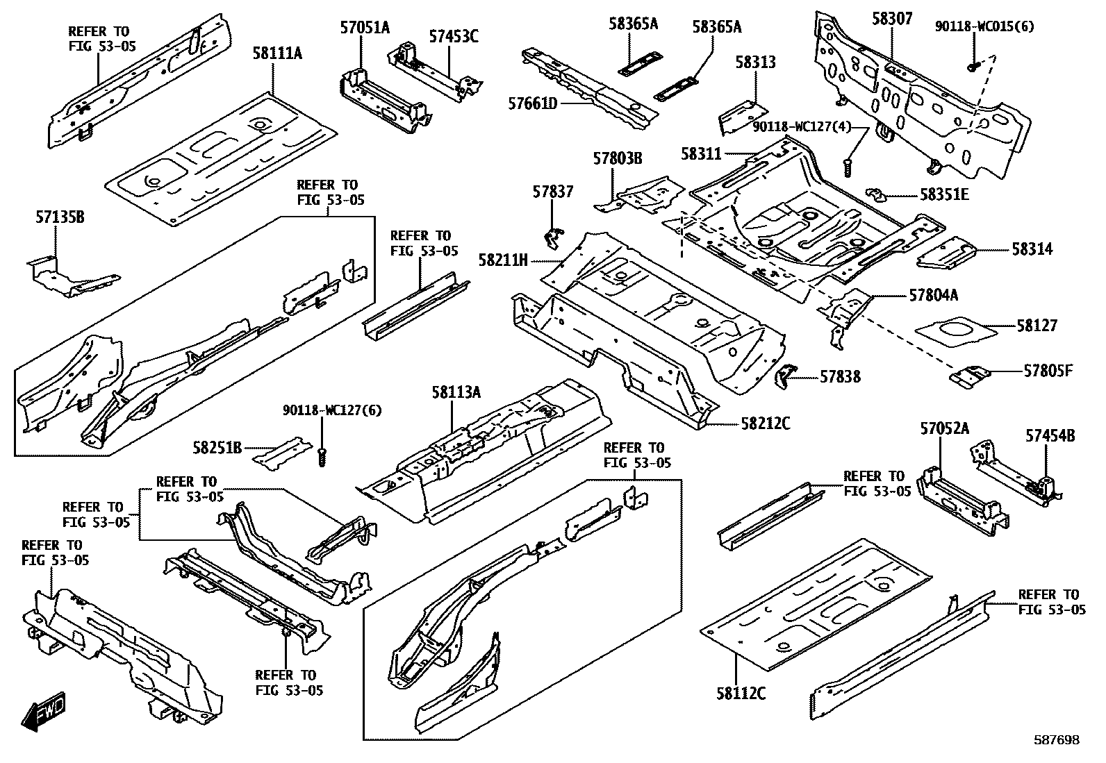 5801 — FLOOR PAN & LOWER BACK PANEL