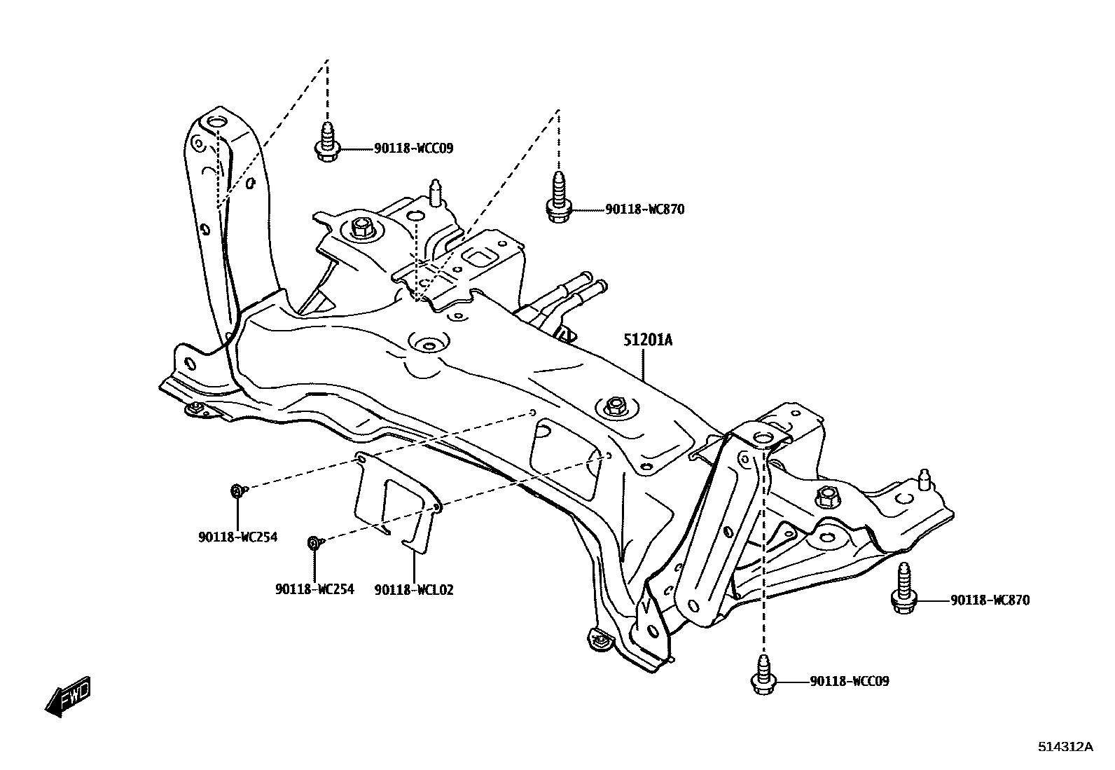 5102 — SUSPENSION CROSSMEMBER & UNDER COVER