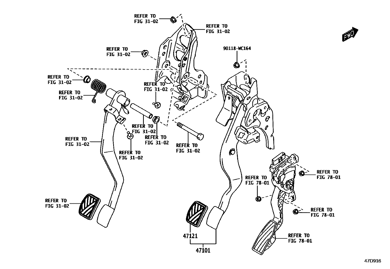 4701 — BRAKE PEDAL & BRACKET