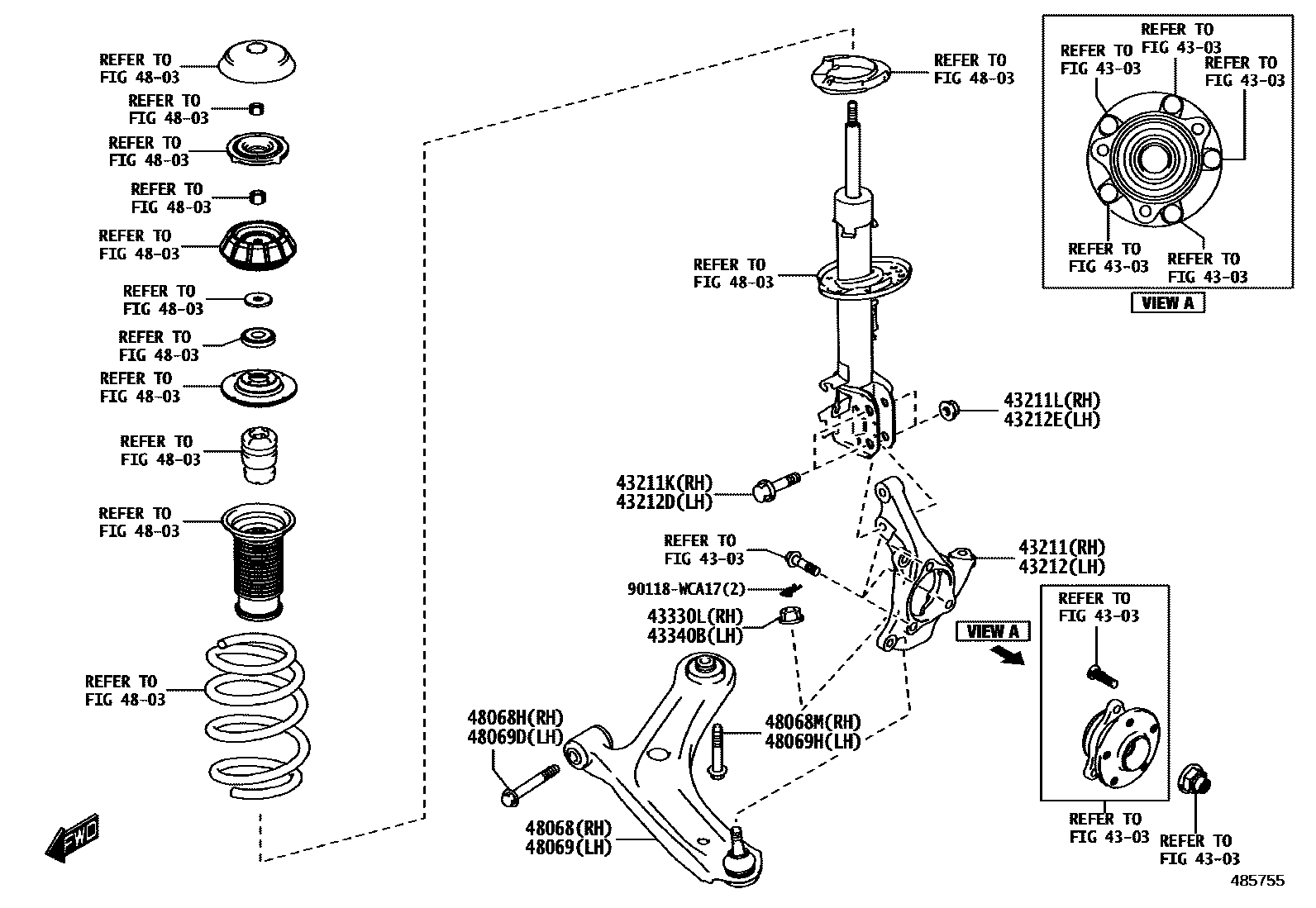 4802 — FRONT AXLE ARM & STEERING KNUCKLE