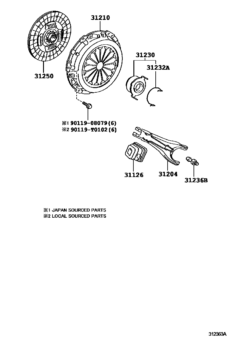 3101 — CLUTCH & RELEASE FORK