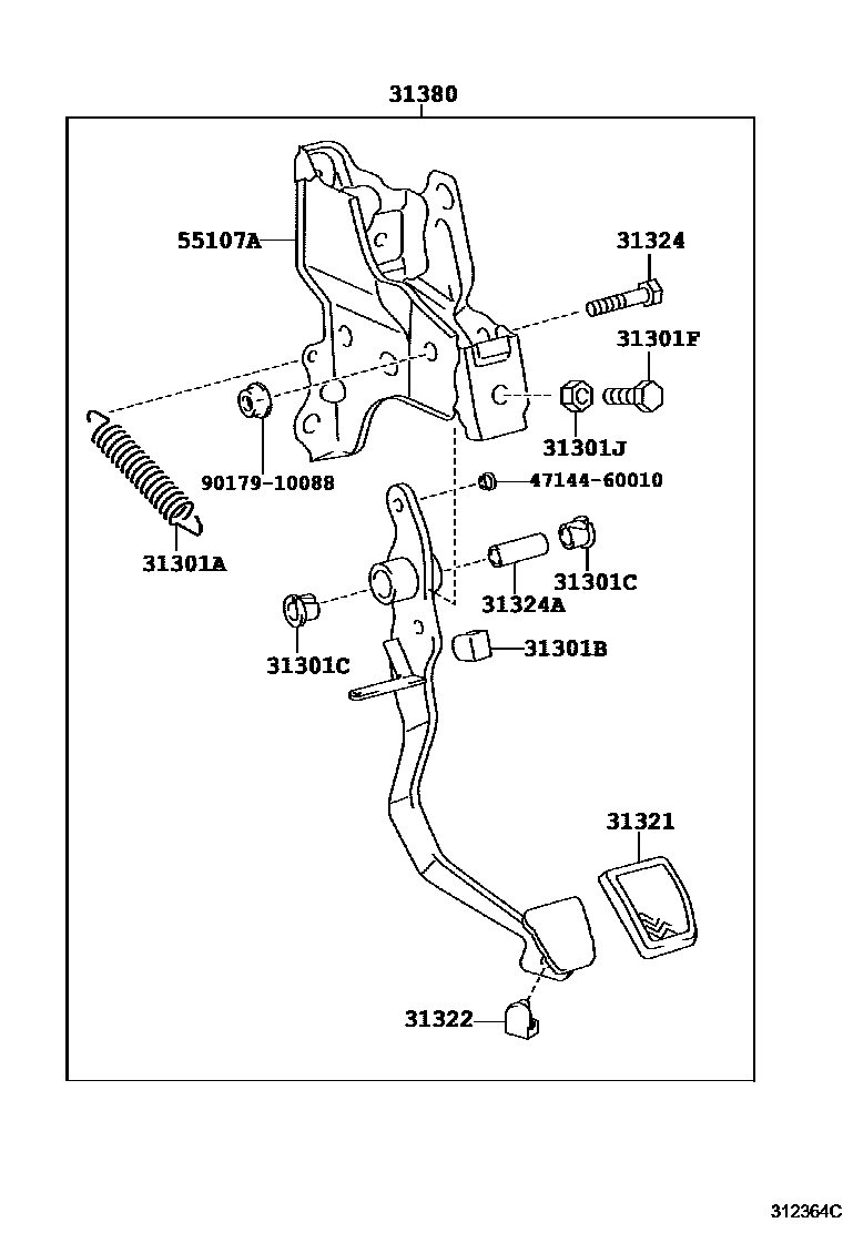 3102 — CLUTCH PEDAL & FLEXIBLE HOSE