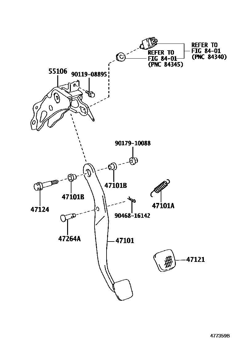 4701 — BRAKE PEDAL & BRACKET
