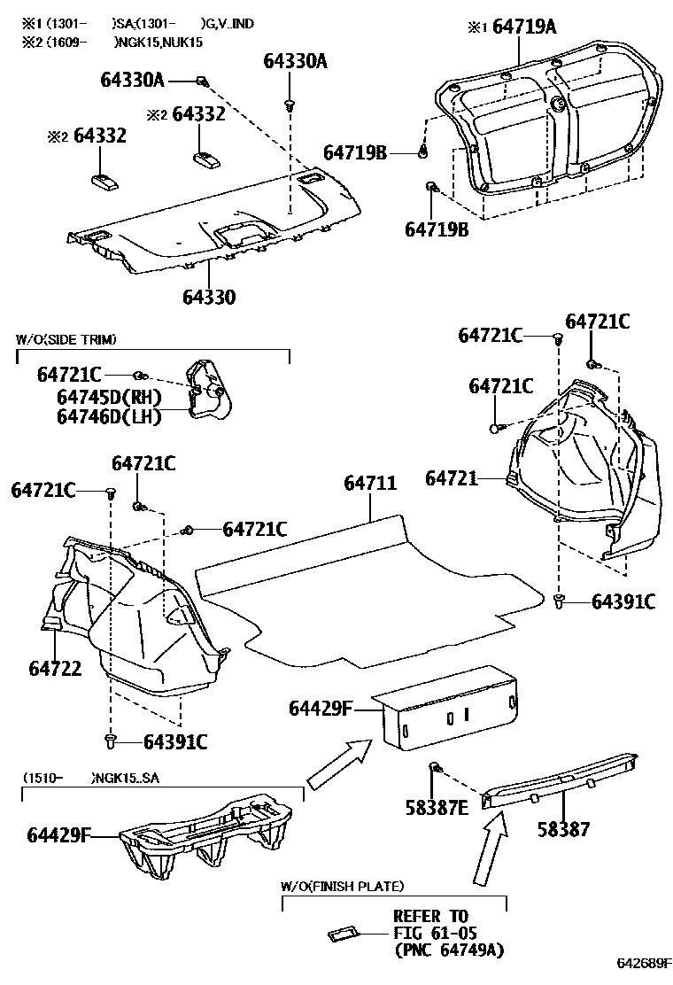 6403 — PACKAGE TRAY PANEL & LUGGAGE COMPARTMENT MAT