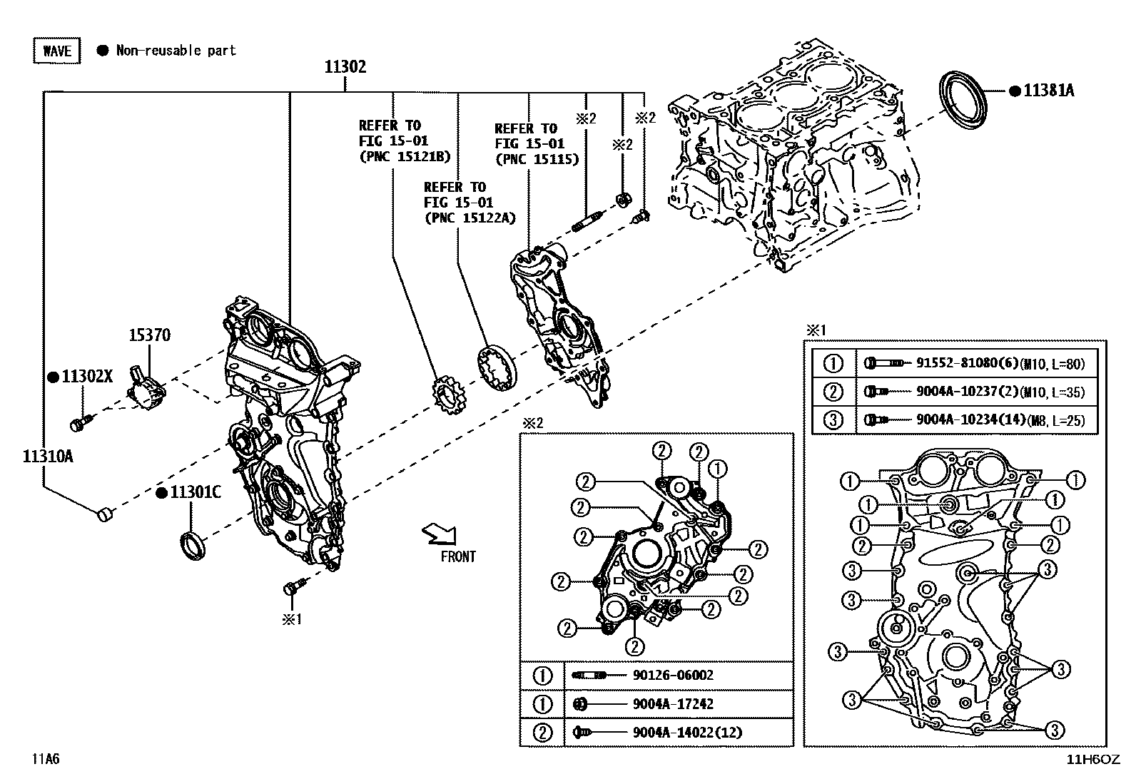 1106 — TIMING GEAR COVER & REAR END PLATE