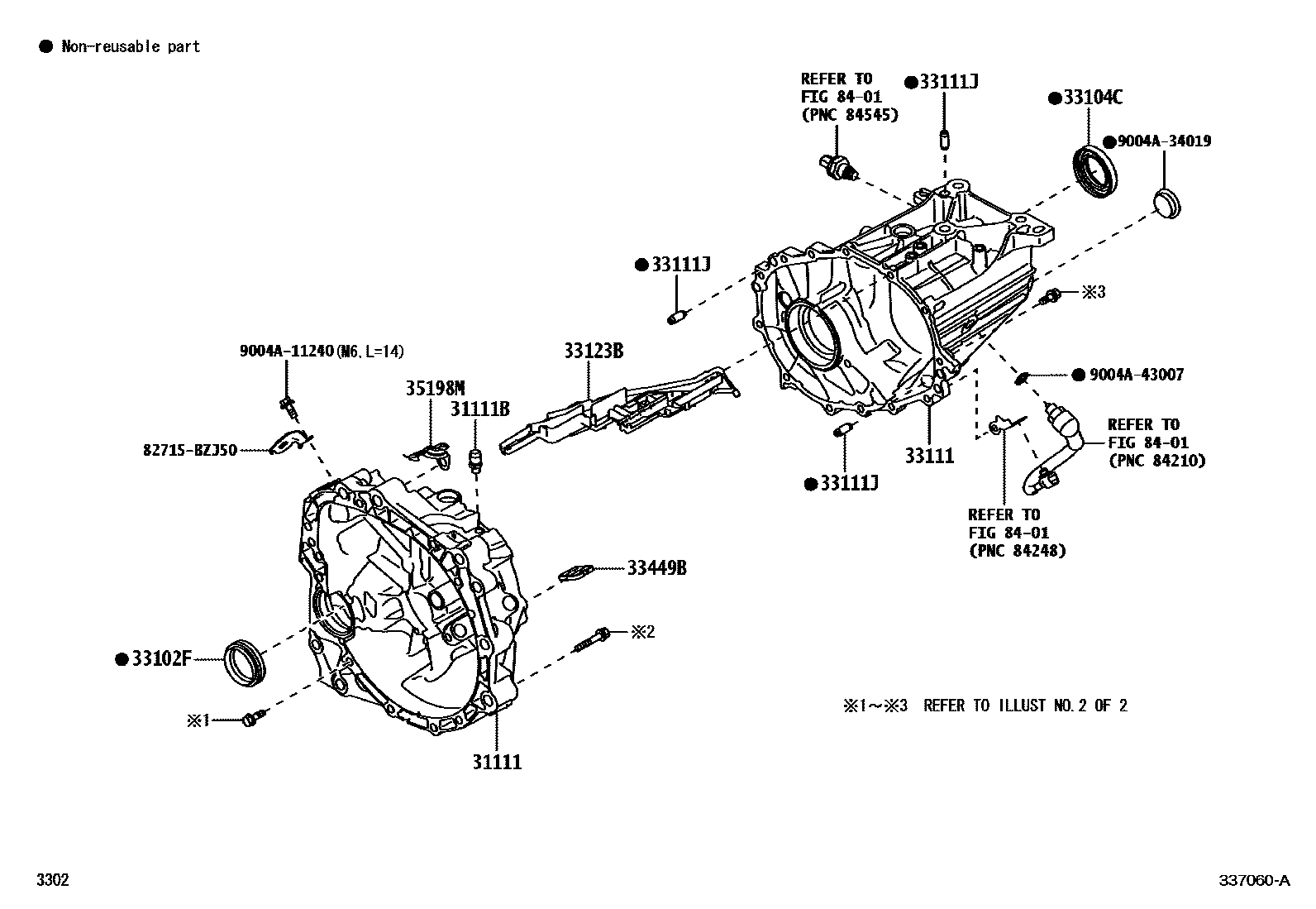 3302 — CLUTCH HOUSING & TRANSMISSION CASE (MTM)