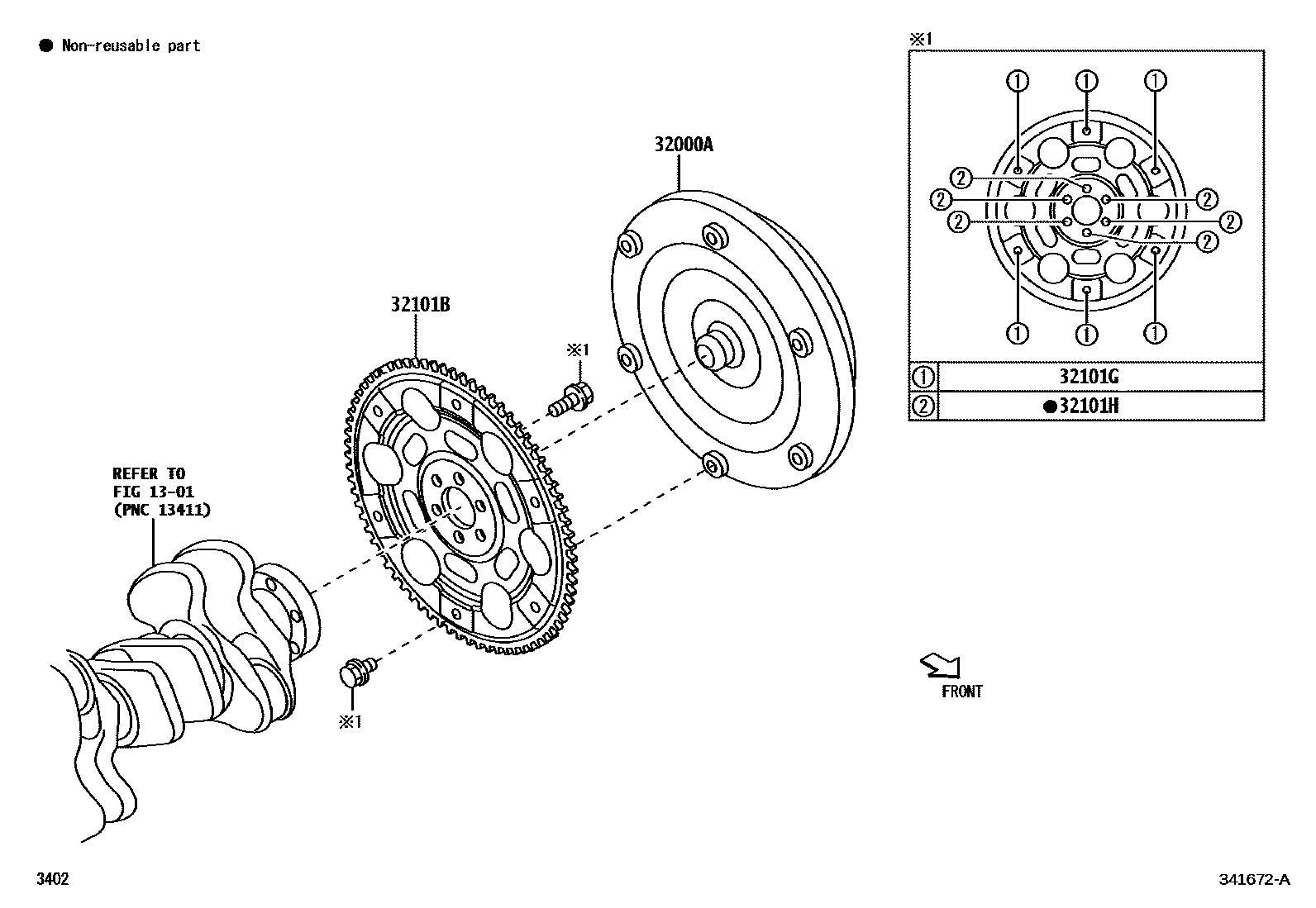 3402 — TORQUE CONVERTER, FRONT OIL PUMP(CVT)