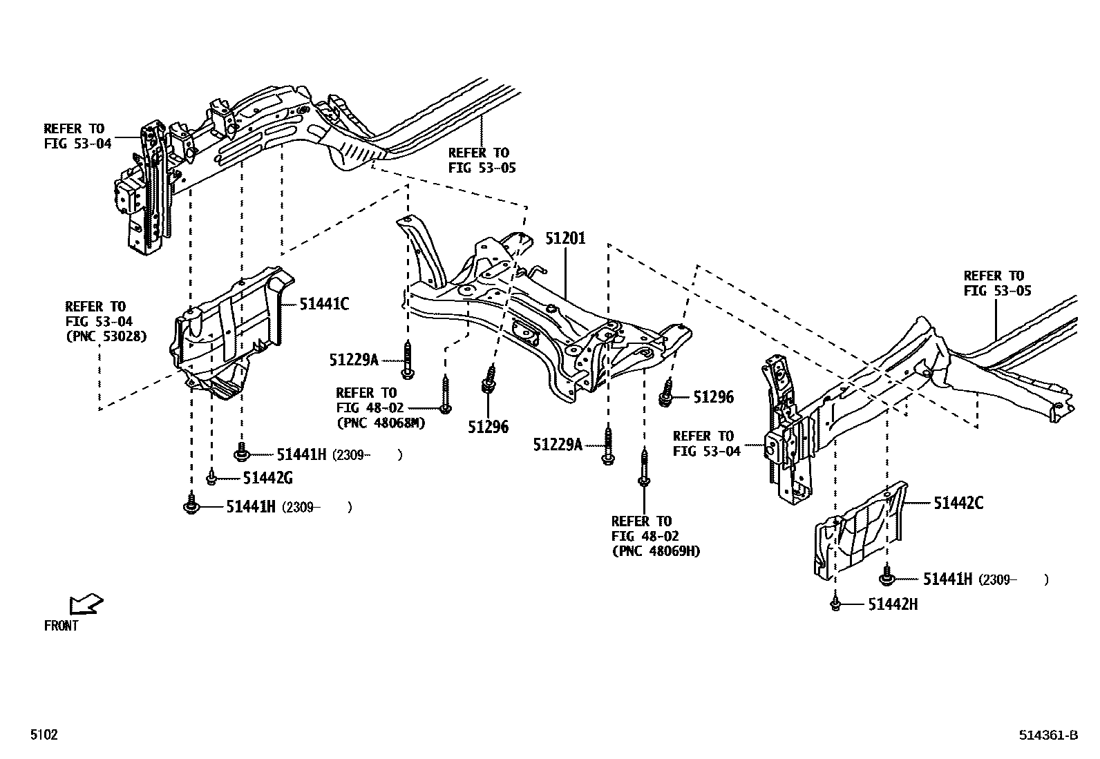 5102 — SUSPENSION CROSSMEMBER & UNDER COVER