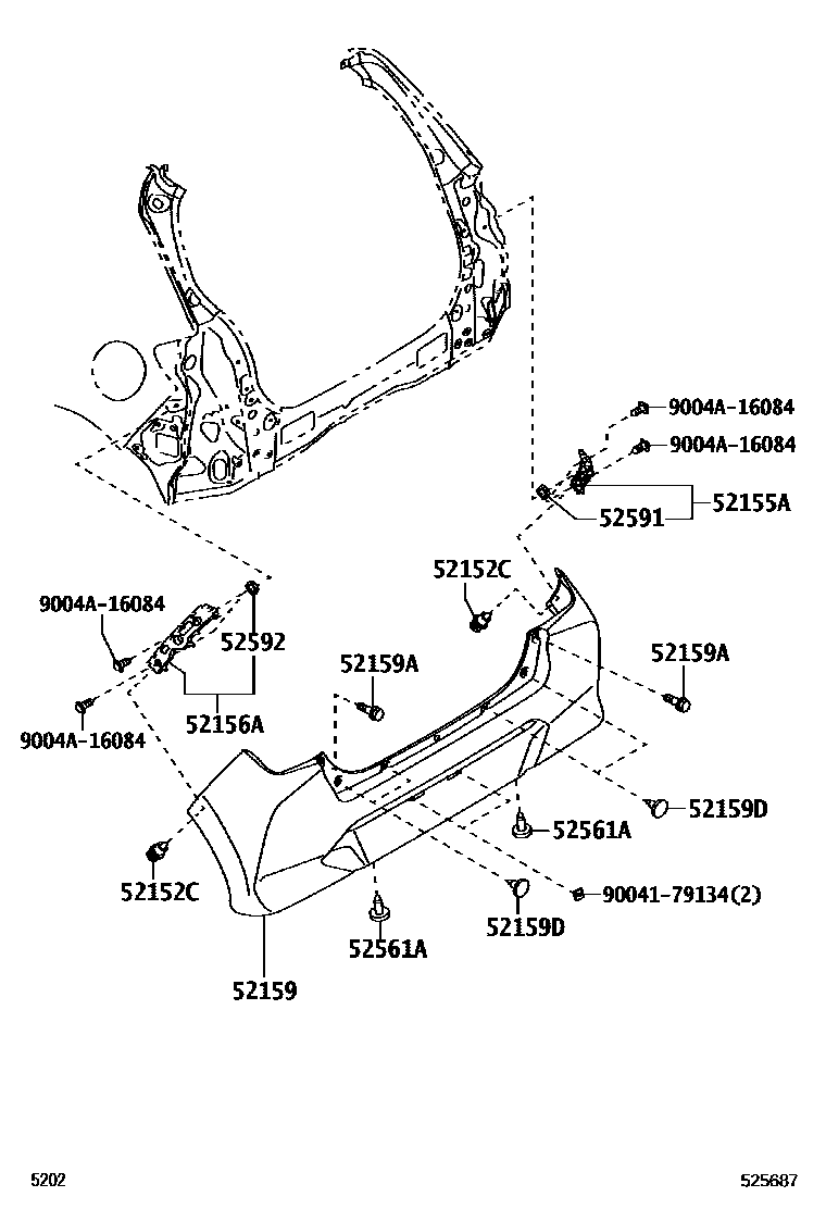 5202 — REAR BUMPER & BUMPER STAY