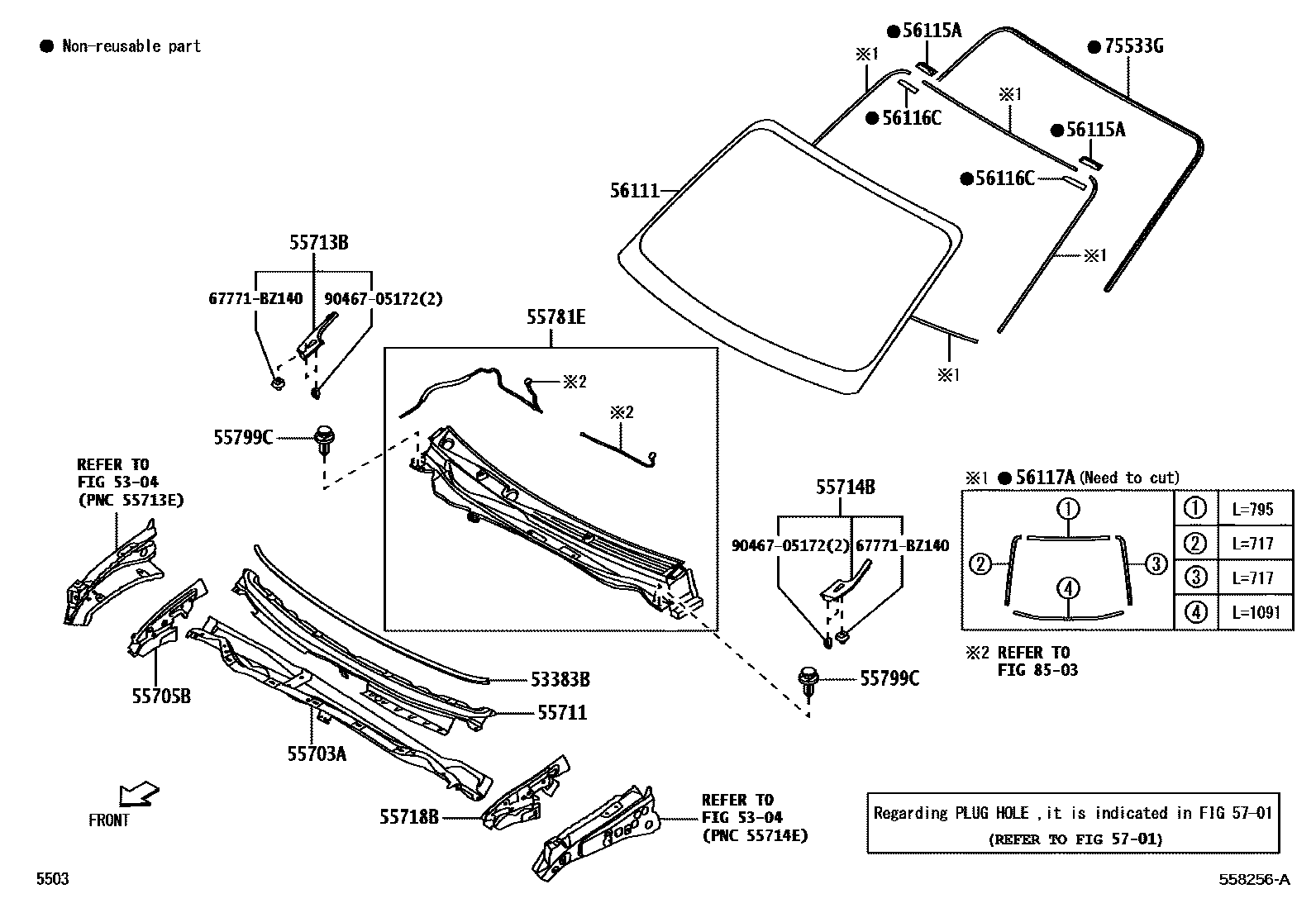 5503 — COWL PANEL & WINDSHIELD GLASS